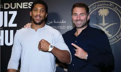  ?? Photograph: Nick Potts/PA ?? Anthony Joshua (left) and promoter Eddie Hearn at the Centria Mall in Riyadh.