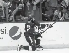  ?? KIM KLEMENT • USA TODAY SPORTS ?? Tampa Bay Lightning right winger Nikita Kucherov celebrates as he scores a goal against the Carolina Hurricanes in Game 4 of the second round of the 2021 Stanley Cup Playoffs at Amalie Arena in Tampa on June 5.