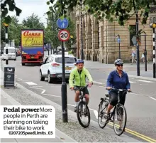  ??  ?? Pedal powerMore people in Perth are planning on taking their bike to work
020720Spee­dLimits_03