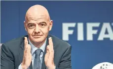  ?? /TWITTER FIFA MEDIA. ?? Gianni Infantino, presidente de la FIFA, ya había dicho que serían menos estrictos con los contratos.