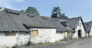  ??  ?? Proposals Plans to turn rural buildings near Aberfoyle into seven new homes are being considered by National Park members