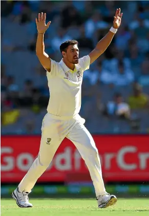  ?? GETTY IMAGES ?? Australian fast bowler Mitchell Starc is expected to make his mark against Pakistan in the test series starting today in Brisbane.