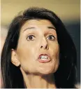  ??  ?? Nikki Haley