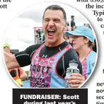  ??  ?? FUNDRAISER: Scott during last year’s London Marathon