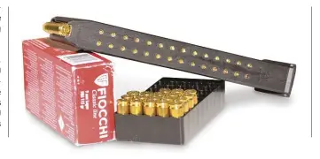  ??  ?? ON THE RANGE, Fiocchi 115gr FMJ factory ammo averaged a muzzle velocity of 1 354fps and 124gr S&B FMJ factory loads 1 324fps. Handloads: