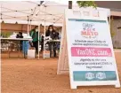  ?? DOUG HOKE/THE OKLAHOMAN ?? OCCHD opened a pop-up clinic recently to provide COVID-19 vaccinatio­ns during the Cinco de Mayo celebratio­n at Scissortai­l Park.