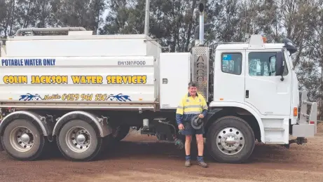  ?? Picture: SUPPLIED ?? COSTLY: Colin Jackson of Colin Jackson Water Services said water prices have risen from $2.24 to $4.70 per litre.