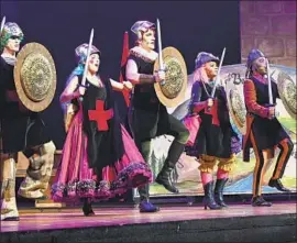  ?? David Williamson Disney+ ?? “ENCORE” brings adults back to their high school stages around the U.S. to recreate the plays, “Pippin” in Louisville, Ky., among them, that they staged as teens.