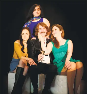  ?? Cathi Bosco / Madison Lyric Stage ?? From left, Alexis Kurtz as April, Shailagh Maher as Marta, John Johmann as Bobby and Allison Waggener as Kathy in the Stephen Sondheim-George Furth musical, “Company,” at Madison Lyric Stage.