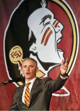  ?? Phil Sears / Associated Press ?? Florida State will face rival Miami without first-year coach Mike Norvell, who tested positive for the coronaviru­s last week.