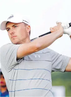  ?? VERNON BRYANT/THE DALLAS MORNING NEWS/THE ASSOCIATED PRESS ?? Jordan Spieth (No. 3) and ninth-ranked Hideki Matsuyama are the only players in the world top 10 in the field at the AT&T Byron Nelson tournament, which begins Thursday in the Dallas area.