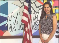  ?? Contribute­d photo ?? Alejandra Gomez, who works for Building One Community in Stamford, is celebratin­g her first Fourth of July as a U. S. citizen.