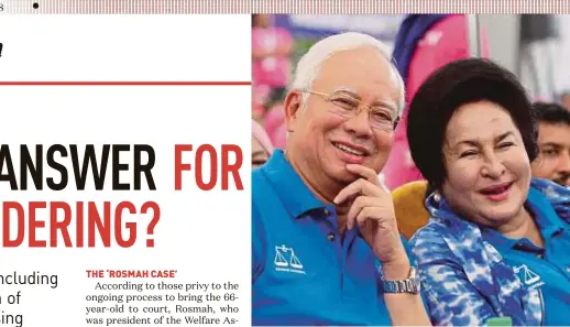  ?? FILE PIC ?? Datin Seri Rosmah Mansor, wife of former prime minister Datuk Seri Najib Razak, allegedly bought over RM1 million worth of antiageing products with funds linked to 1MDB.