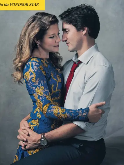  ?? NORMAN JEAN ROY / VOGUE ?? Prime Minister Justin Trudeau and his wife Sophie Grégoire-Trudeau pose for a photo that will appear in the January issue of Vogue.