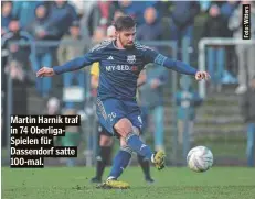 ?? ?? Martin Harnik traf in 74 OberligaSp­ielen für Dassendorf satte 100-mal.
