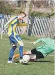  ?? ?? Joe Gage was on target for Filey Town Reserves