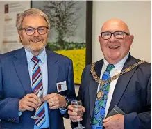  ?? Pics: Rice ?? Professor Roy Jones, the president of Rice. and the Mayor of Bath, Rob Appleyard at the appeal launch