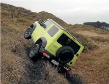  ??  ?? With a ladder chassis and part-time 4WD with low ratio, the Jimny remains seriously capable off the road.