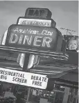  ?? JIM LO SCALZO, EPA ?? A diner advertises Monday’s presidenti­al debate.