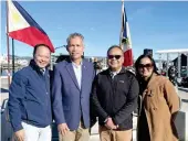  ?? ?? FoR ThE loVE oF Bohol Philippine consul general in san Francisco Neil Ferrer (second from left) is joined by Fil-Am costra contra county superior court Judge Benjamin Reyes ii (leftmost), and Fil-Am Alameda city Vice mayor Tony daysog (second from right)