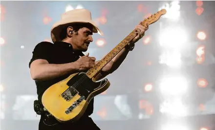  ?? Jason Fochtman/Staff photograph­er ?? In his 15th RodeoHoust­on appearance, Brad Paisley performed all his most recognizab­le hits during his 75-minute set.