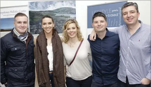  ??  ?? Mike Bernie, Hazel Dennedy, Selena Molloy, Mark and Gavin Shanley at the Eleanor Shanley concert at Charleslan­d Golf Club in aid of Bray Lakers