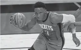  ?? Yi-Chin Lee / Staff photograph­er ?? The Rockets are open to dealing Victor Oladipo for the right package, but they aren’t determined to trade him before he becomes a free agent after the season.