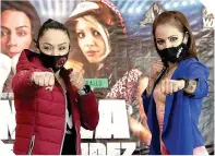  ?? / FOTO: CORTESÍA ZANFER ?? Princesa Azteca y la Bella Fernández combatirán a 10 rounds.