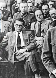  ??  ?? Carl Goerdeler on trial in 1944 for his involvemen­t in a plot to bring down Hitler. He is one of the figures whose anti-Nazi activities are documented in a new book by Paddy Ashdown