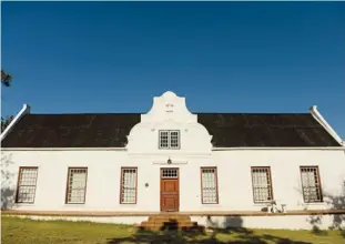  ??  ?? AT LIBERTY. The date on the gable of the Libertas mansion – 1771 – shows that the front of the house was rebuilt almost half a century after Adam Tas lived there. Much of the old farmhouse is still original, however. The walls are more than half a metre thick!