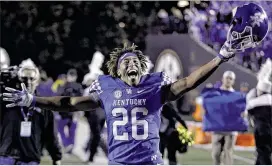  ?? MARK HUMPHREY / AP ?? “I’mfifinding the little holes, making cuts that I probably wouldn’t havemade last year. Just being asmarter runner,” says Kentucky’s Benny Snell.