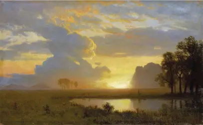  ??  ?? Albert Bierstadt (1830-1902), Estes Park, Colorado, oil on board, 11 7/8 x 19¼” Estimate: $700/1,000,000