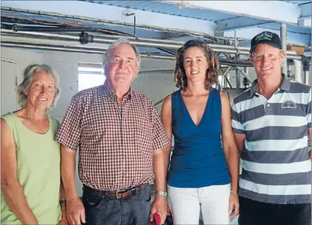  ?? Photo: SUPPLIED ?? WINNING FARMERS: From left, farm owners Pauline and Richard Kean and winning sharemilke­rs Kim and Phillip Dykzeul.