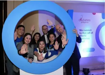  ?? PHOTOGRAPH COURTESY OF NOVO NORDISK ?? OFFICIALS of Novo Nordisk express their full support to Diabetes Philippine­s.