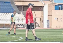  ?? SFCD ?? Nano Rivas, en su primer entrenamie­nto con el San Fernando CD.