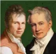  ?? Foto: dpa ?? Die Brüder von links: Alexander und Wilhelm von Humboldt