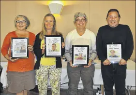  ?? ANDreW WAGSTAff/ The CITIzeN-reCorD ?? Among the volunteers recognized recently in Pugwash were, from left, Louise Cloutier, Sarah Whitney (on behalf of Bob Nogler), Dot Pal, and Wally Vaters.