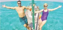  ?? ALEX NIKOLAJEVI­CH ?? Alex Nikolajevi­ch enjoys some smooth sailing with Jennifer Smith in the stunning waters of Mayaguana, Bahamas.