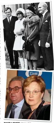  ??  ?? PAST LOVES: Anne, top, at her first wedding to Charles Wilson in 1968. Above: With her second husband John Penrose in 2002