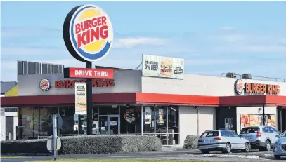  ?? PHOTO: GREGOR RICHARDSON ?? New owners . . . Burger King has been sold to investment company Tahua Partners, the owners of the Starbucks franchise in New Zealand.