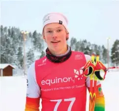  ?? FOTO: HOVDEN SKIGYMNAS ?? Aron Åkre Rysstad la inn en meget sterk søknad til junior-vm-deltakelse i Lahti i januar etter å ha vunnet både prologen og sprinten i lørdagens renn. Han represente­rer Valle IL, og er med Hovden skigymnas på samlinger og skirenn.