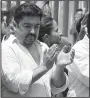  ?? AP/FERNANDO LLANO ?? Lawyer Roberto Marrero applauds March 16 upon his arrival to a rally of Juan Guaido, Venezuelan opposition leader.