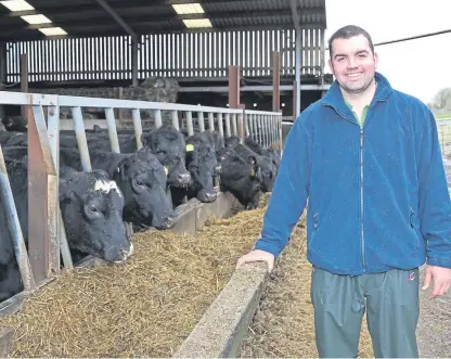  ??  ?? Robert Fleming from Castle Sinniness Farm won last year’s award as the top beef farm.