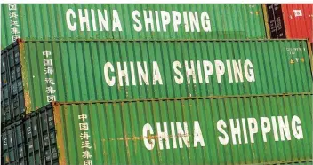  ?? FOTO: SPATA/DPA ?? Chinas Export nach Amerika soll noch stärker als bisher durch Zölle erschwert werden.