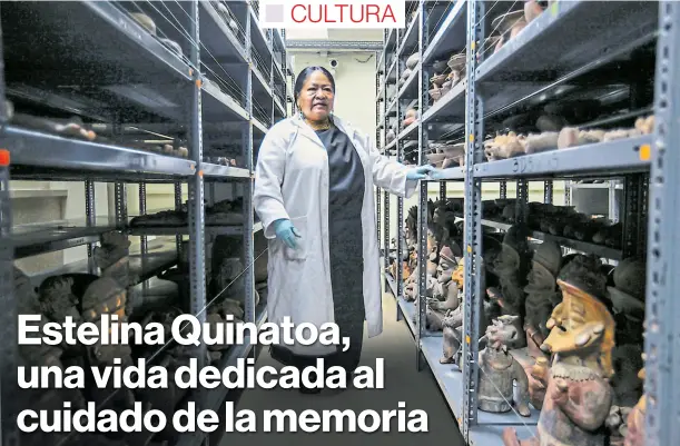 ?? Patricio terán / el comercio ?? • Quinatoa maneja la reserva de arqueologí­a del Ministerio de Cultura, desde 1993.
