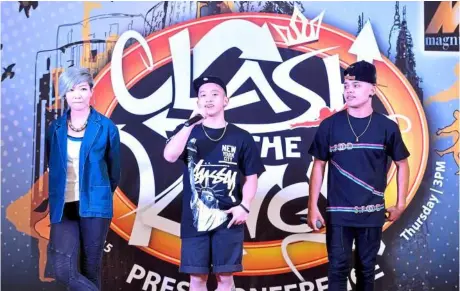  ??  ?? Get rhythm: clash of the Kingz dance competitio­n judges. From left, Elaine chiam from Project Elementz, Legosam and Khenobu (Naughty Kidz) will be looking for attitude, originalit­y and creativity from participan­ts. Photo: raJa FaISaL hIShaN/The Star