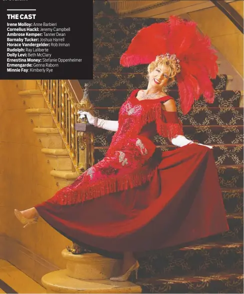  ?? CHATTANOOG­A THEATRE CENTRE CONTRIBUTE­D PHOTOS ?? Beth McClary is the irrepressi­ble Dolly Levi in the Chattanoog­a Theatre Centre’s production of “Hello Dolly!”