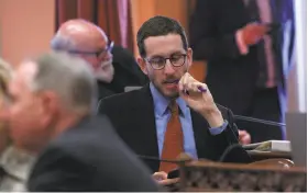  ?? Paul Chinn / The Chronicle ?? State Sen. Scott Wiener has authored a bill that would replace the Federal Communicat­ions Commission’s expiring net neutrality rules within California.