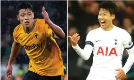  ?? ?? Hwang Hee-chan of Wolves (left) and Tottenham's Son Heung-min in a game that will be primetime viewing in South Korea. Composite: Shuttersto­ck