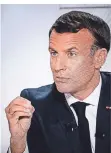  ?? FOTO: AFP ?? Emmanuel Macron verkündete die Maßnahmen im Fernsehen.
